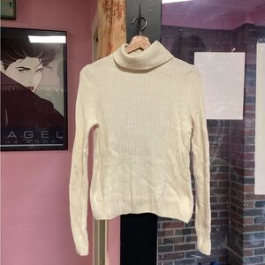 GAP Cream Cowl Neck Sweater ribbed